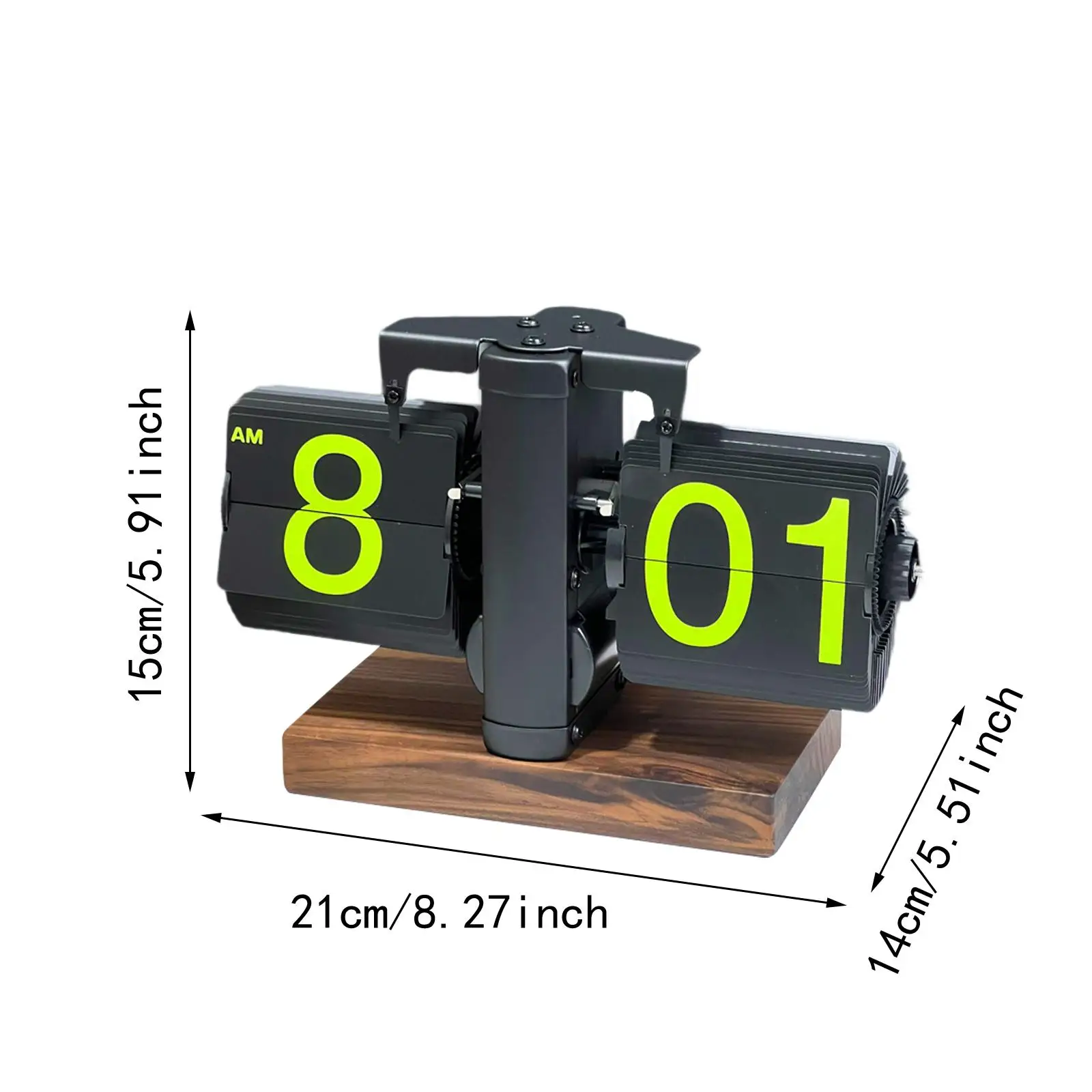 Digital Flip Down Clock Retro Minimalist Single Foot Mechanical Auto