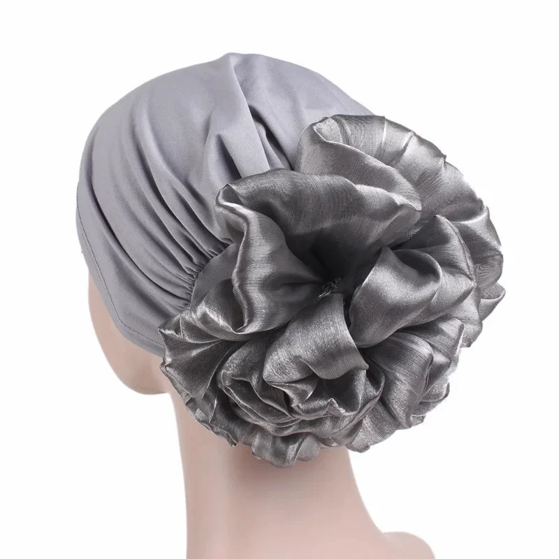 Duży kwiatowy hidżab zwiększający objętość Scrunchie Muzułmańskie wewnętrzne hidżaby Islamska czapka pod szalik — zdjęcie 2