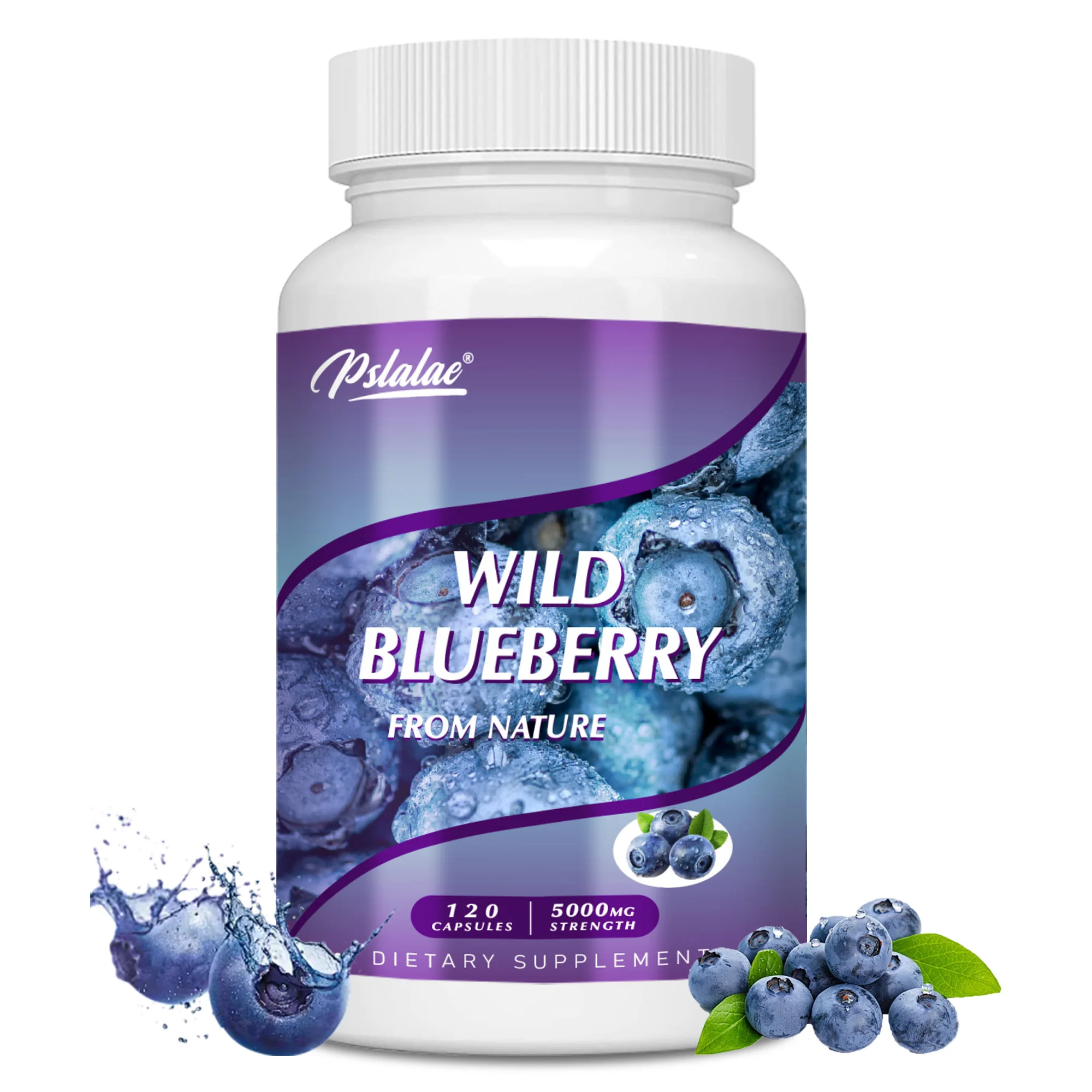 Wild Blueberry Capsules - Good for The Brain, Heart Health, Eye Care, Antioxidant - 120 Capsules