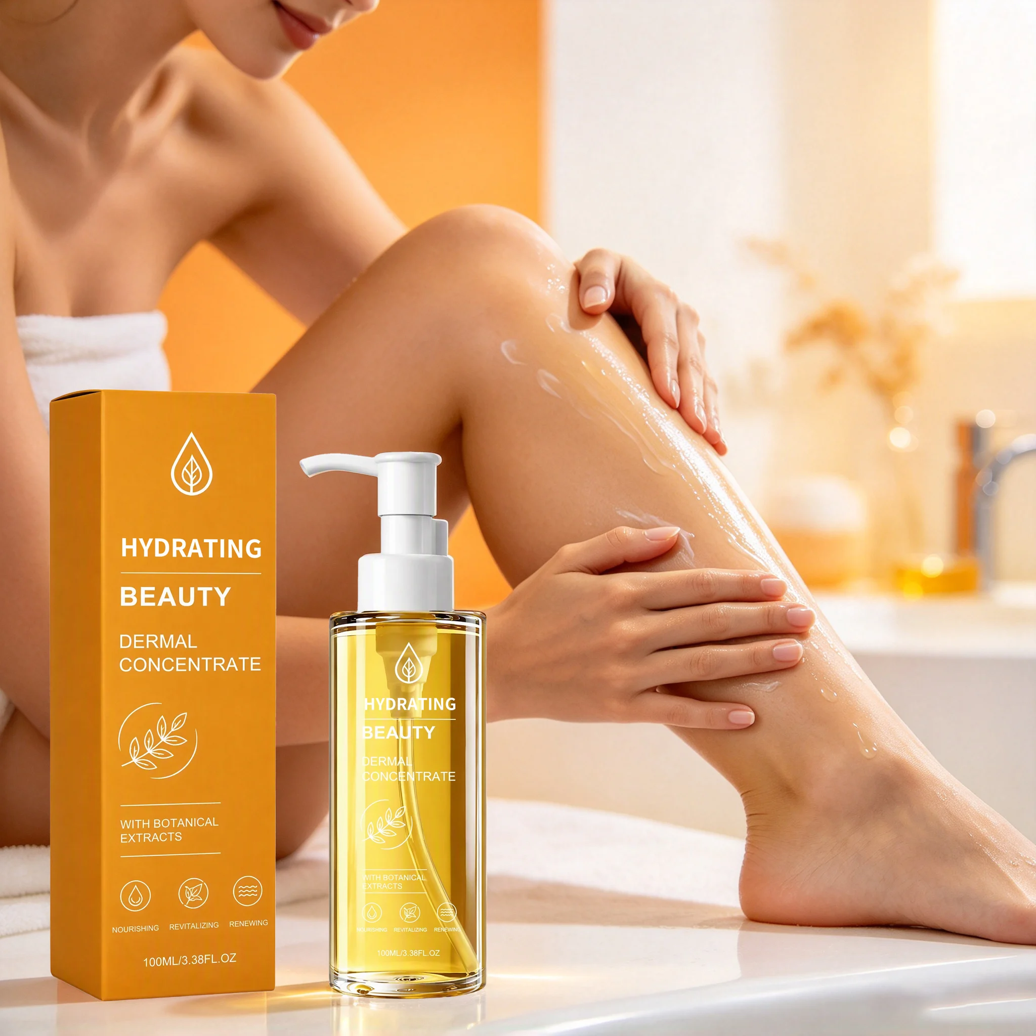100ML Body Essence Oil Moisturizing Nourishing Pores Improve Skin Texture Quick Absorbed Smoothing Non-sticky Refreshing Firming Body Care Oil