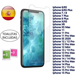 Protecteur d'écran en verre du Guatemala, compatible avec Apple iPhone 6, 6S, 6S, 7, 8 Plus, X, 11, XS, Poly, Max, Pro, SE, 12, 12, Mini, 12, 13, 14, 2020