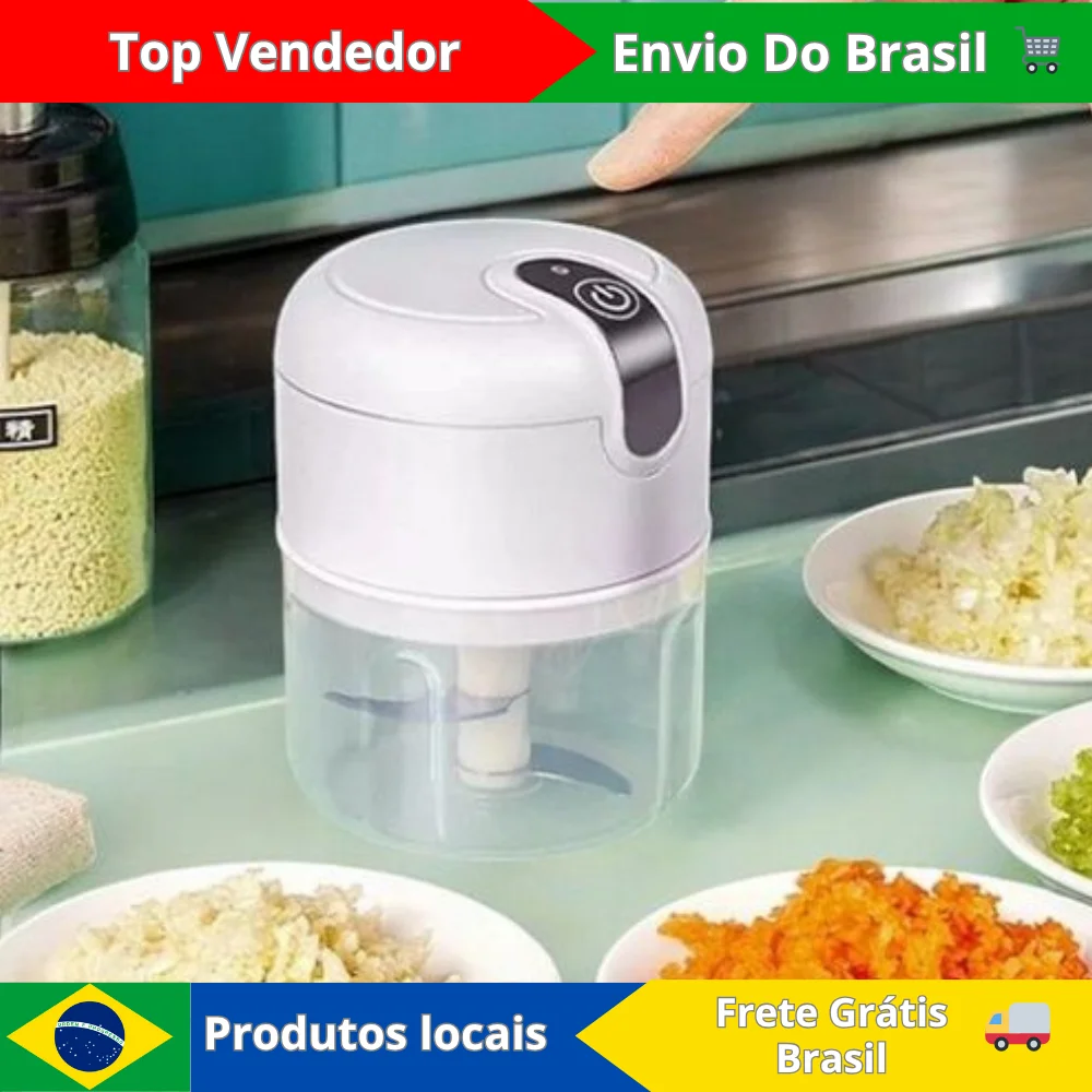 Mini elektrische tragbare Küchenmaschine 3 Klingen USB 250 ml Bivolt