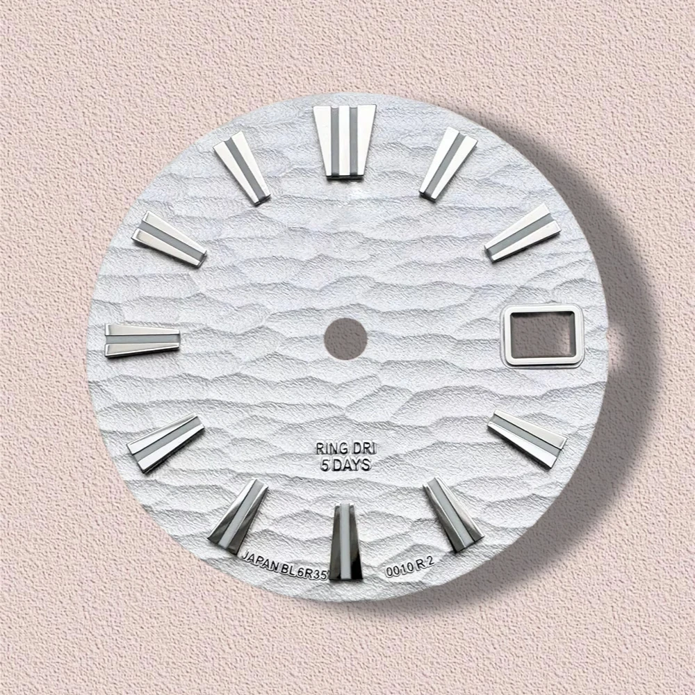 Dial Gelombang Logo GS 28.5Mm Cocok untuk Gerakan Jepang NH35/NH36 Aksesori Modifikasi Jam Tangan Berkualitas Tinggi Bercahaya Hijau