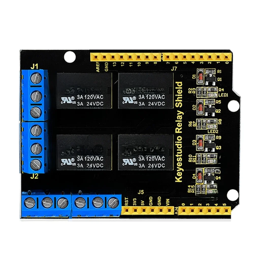 Keyestudio 4 kanałowy 5V moduł osłony przekaźnika dla Arduino UNO R3 — zdjęcie 2