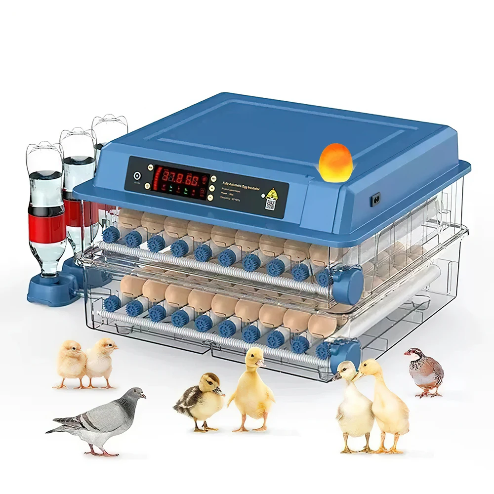Incubatrice Automatica per 15, 24, 48 Uova, Schiuditrice Intelligente per Pollame con Controllo di Temperatura e Umidità, Mini Macchina Domestica per