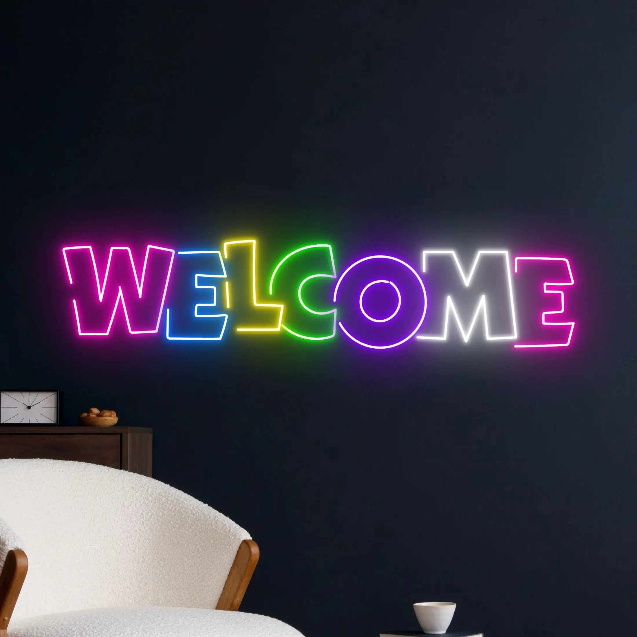 Welcome Neon Sign Custom Welcome Open Wall Art Dcor  Personalized Business Shop Wall Art Sign Bar Beer Club Game Room Decor