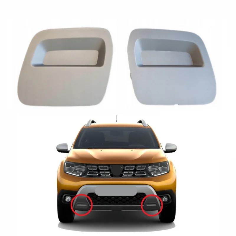 Fit For Dacia Duster 2018 after front bumper tow iron cover 2 piece right and left set reference 620721430R 620724861R auto parts