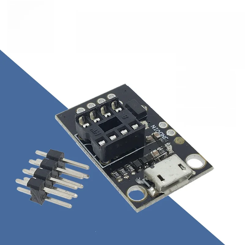 Carte de développement rapide enfichable pour ATtiny13A/ATtiny25/ATtiny45/ATtiny85, éditeur de programmation, connecteur d'alimentation Micro Usb