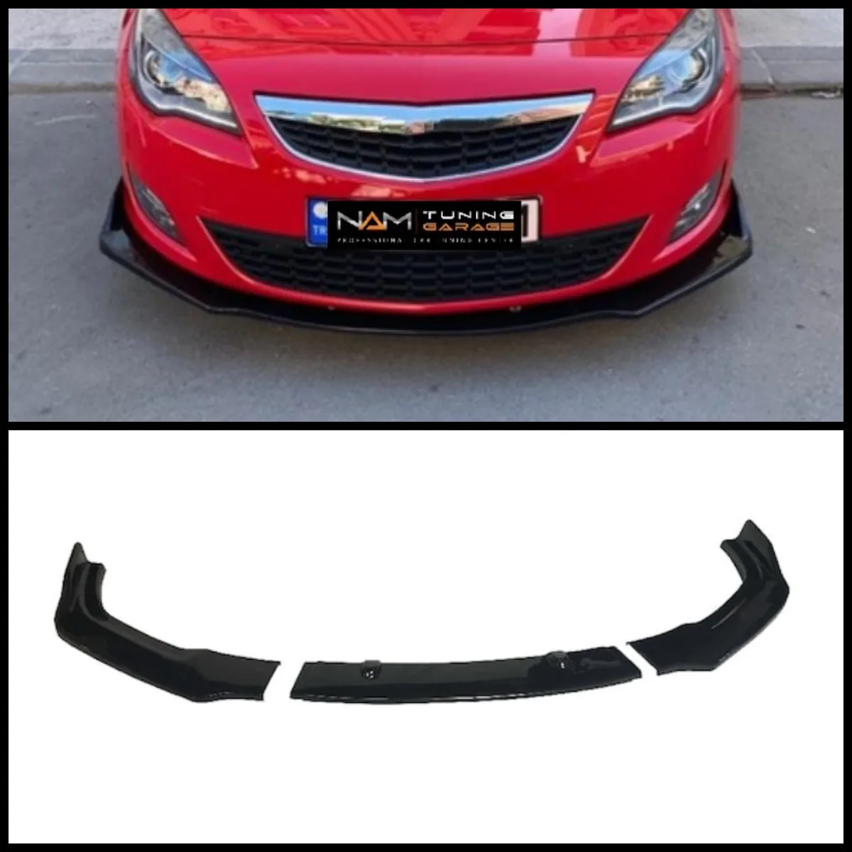 For Opel Astra J Front Bumper Lip Body Kit Spoiler Splitter Diffuser Lip 3PCs High Quality ABS Plastic Professional Universal