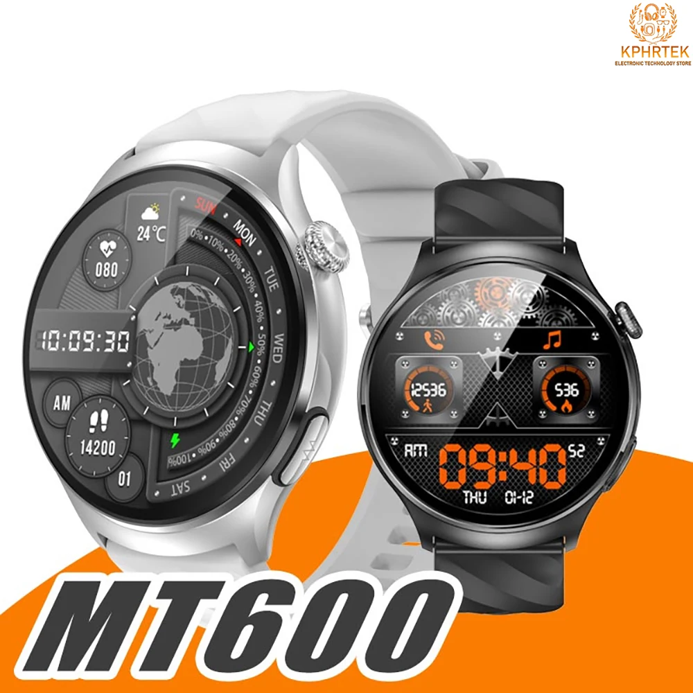 20 PCs MT600 smart watch Bluetooth call heart rate blood oxygen blood pressure ECG PPG health monitoring exercise Device