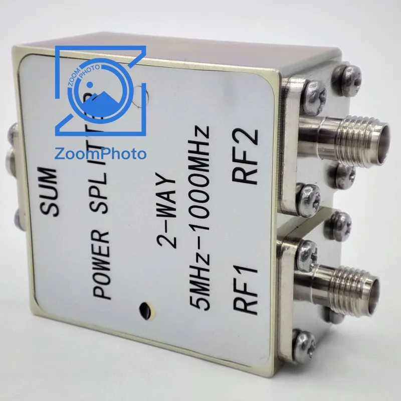 5MHz-1000MHz Wide Band RF Power Splitter 1 to 2 Low Insertion Loss Power Divider with SMA BNC Female  N-type Connector