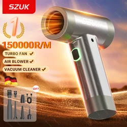 150000RPM Turbofan Air Blower Mini Turbo Fan Brushless Motor Handheld Duct Fan Portable Charging Cleaning Car Vacuum Cleaner