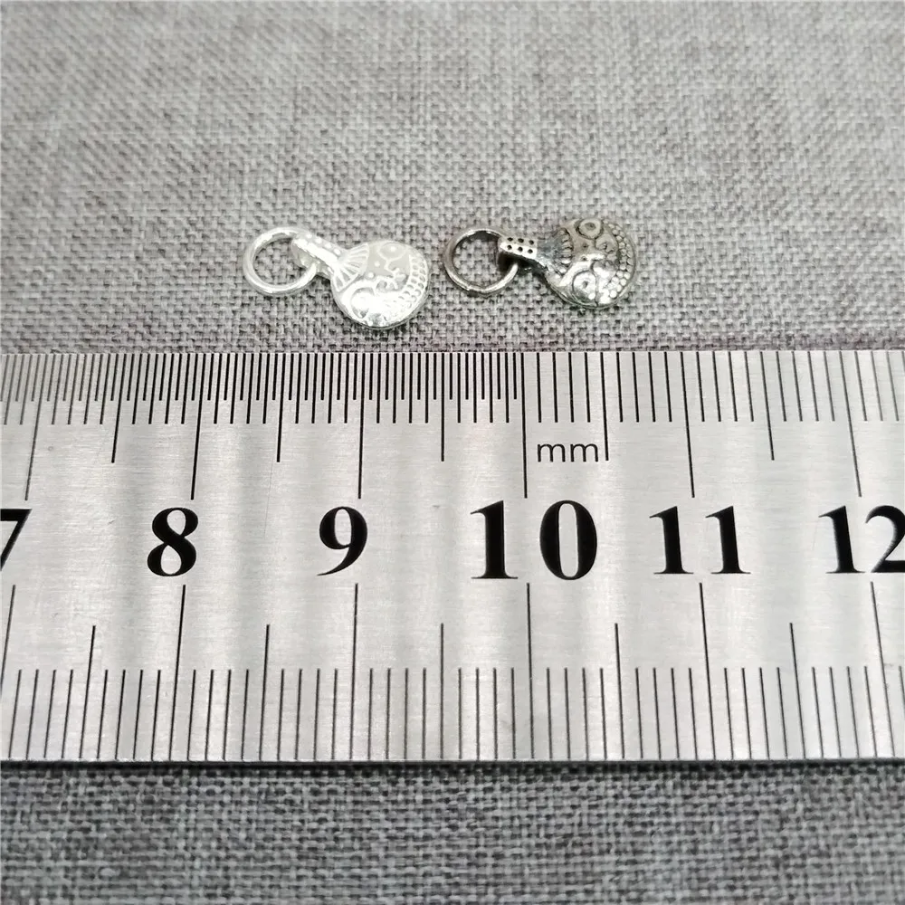 2pcs of 925 Sterling Silver Tribal Face Charms 2-Sided Ancient Artifact Style Pendant for Bracelet