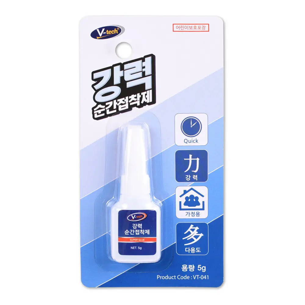 VT-041 브이텍 강력 순간 접착제 5g 본드 플라스틱 나무 금속