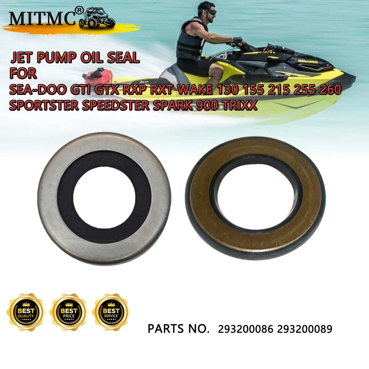 

Сальник струйного насоса для Sea-D*o GTI GTX RXP RXT Wake 130 155 215 255 260 Sportster Speedster Spark 900 TRIXX 293200086 293200089