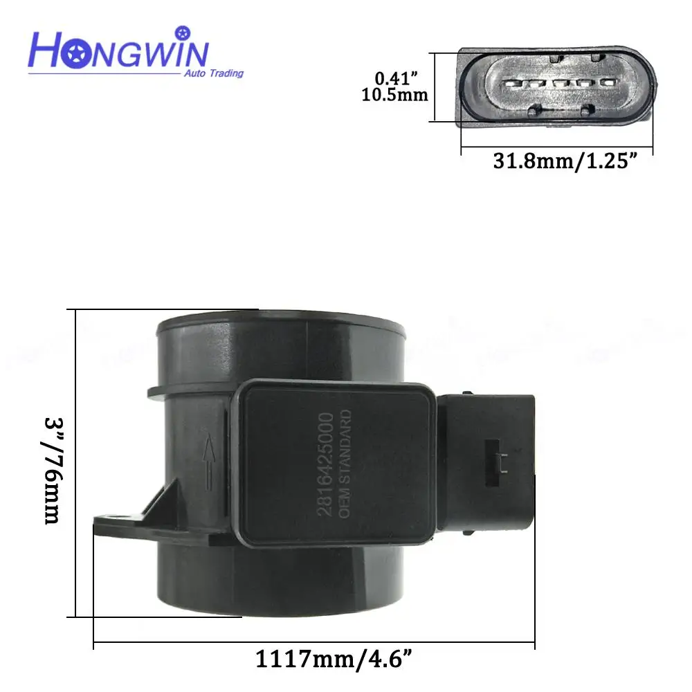 Sensor de flujo de masa de aire para Kia Sportage Hyundai Sonata Elantra Tucson 5WK96431 5WK96491 28164-23720 28164-23700 5S2982