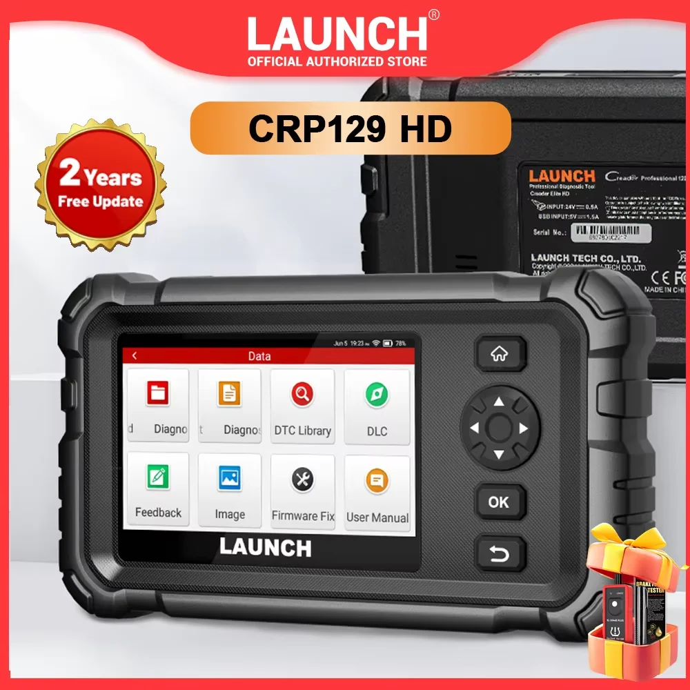 LAUNCH CRP129 HD Heavy Duty Truck Scanner,Full System Diesel Scan Tool with 7 Resets,DPF Force Regen & Reset,for 24V Heavy Truck