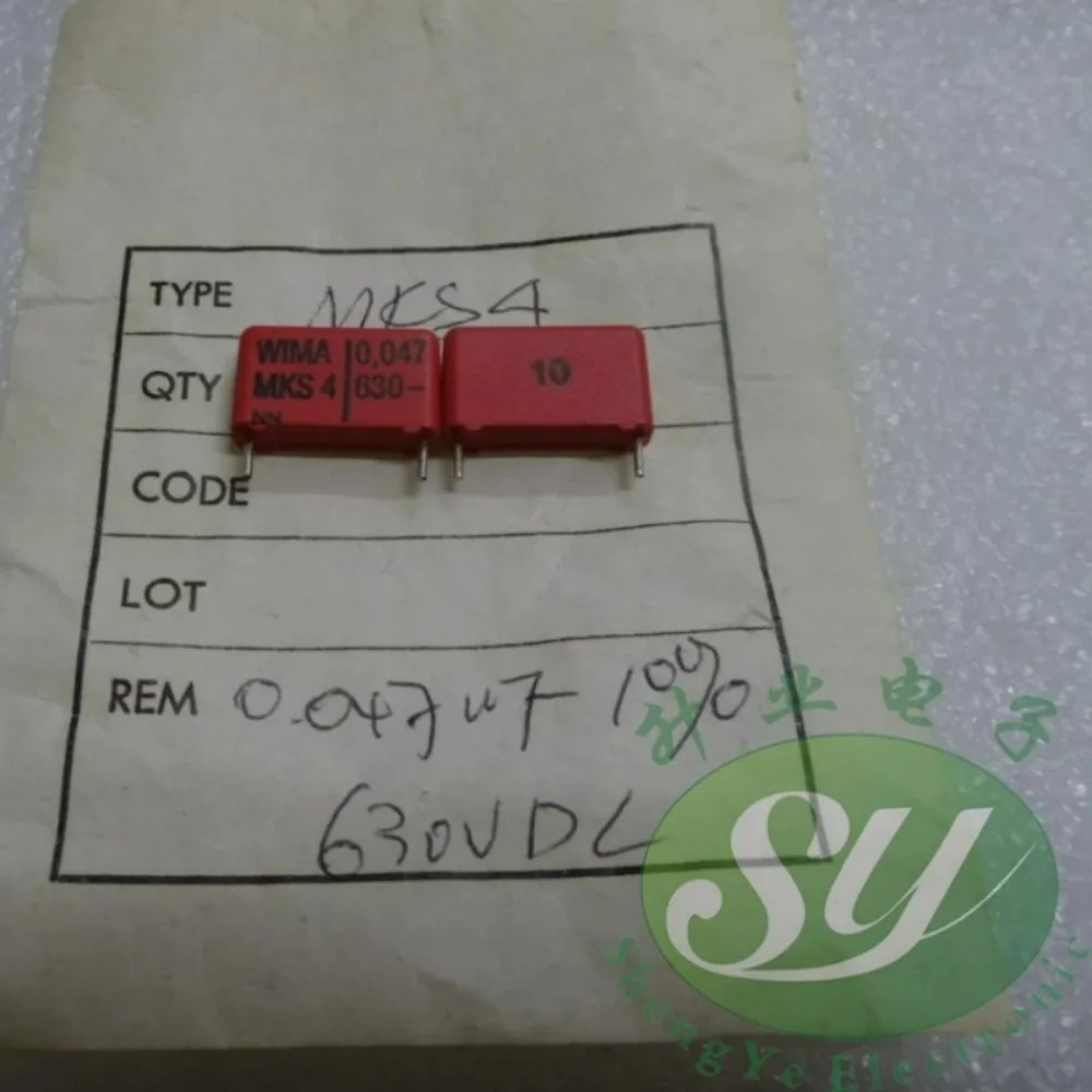 5pcs/lot MKS4 0.047uF 630V 47nf 473 K Brand New 15mm Film Capacitor