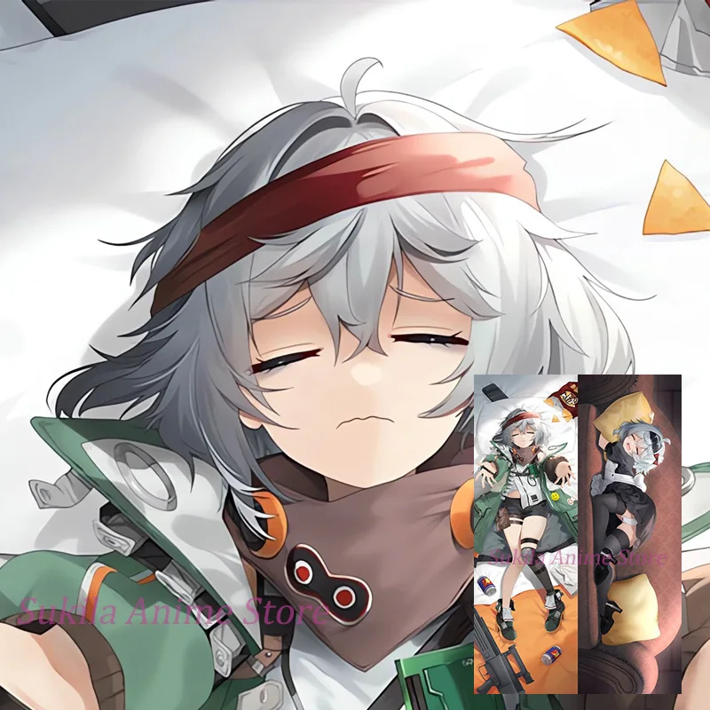 Dakimakura Mechty Girls Frontline Anime غطاء وسادة للجسم مطبوع على الوجهين غطاء وسادة بالحجم الطبيعي #1