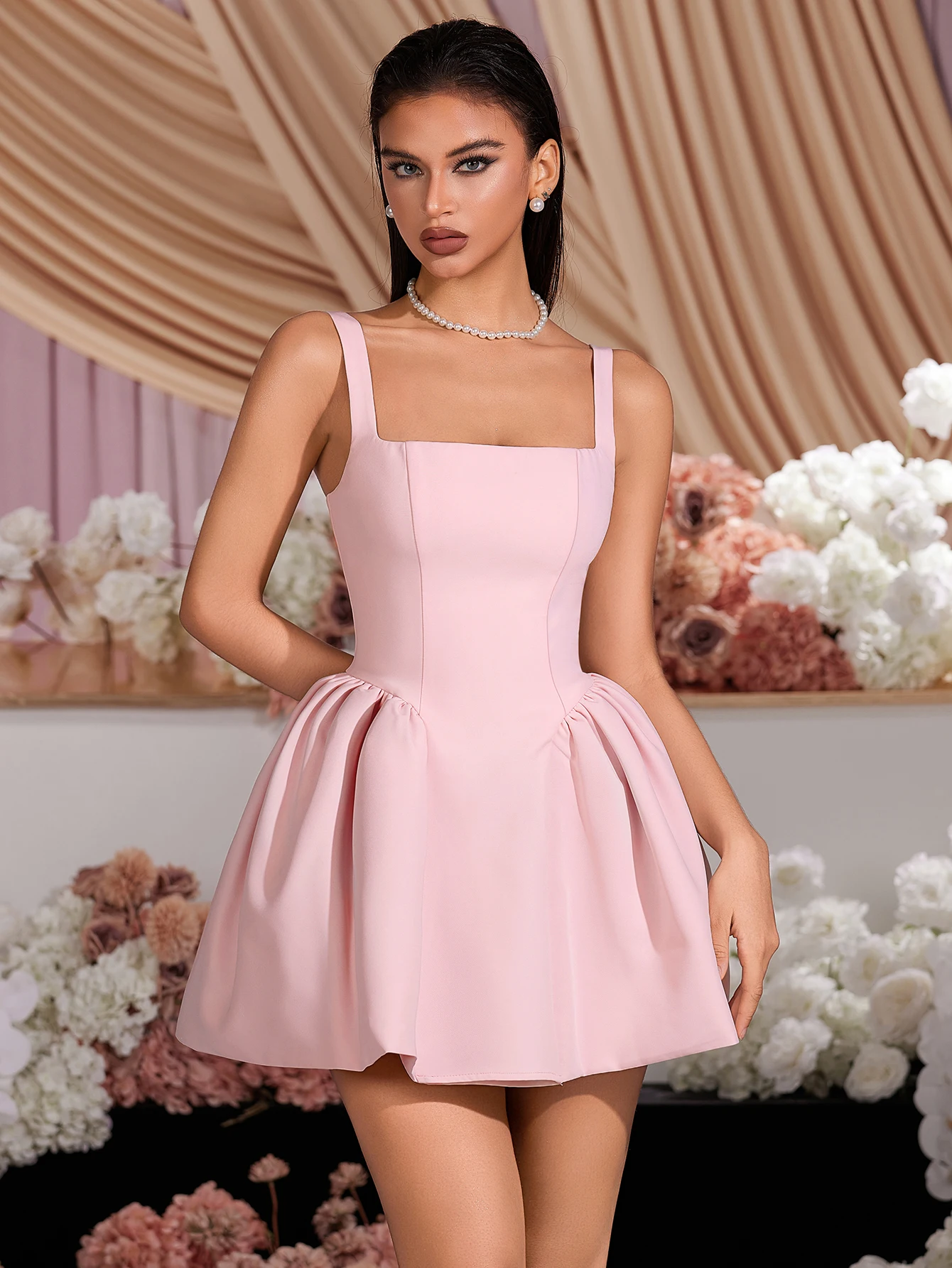 

Элегантные женские мини-платья Adyce с толстыми бретелями, квадратным вырезом, без рукавов, А-силуэта, для выпускного, коктейльных вечеринок, дней рождения и вечерних мероприятий