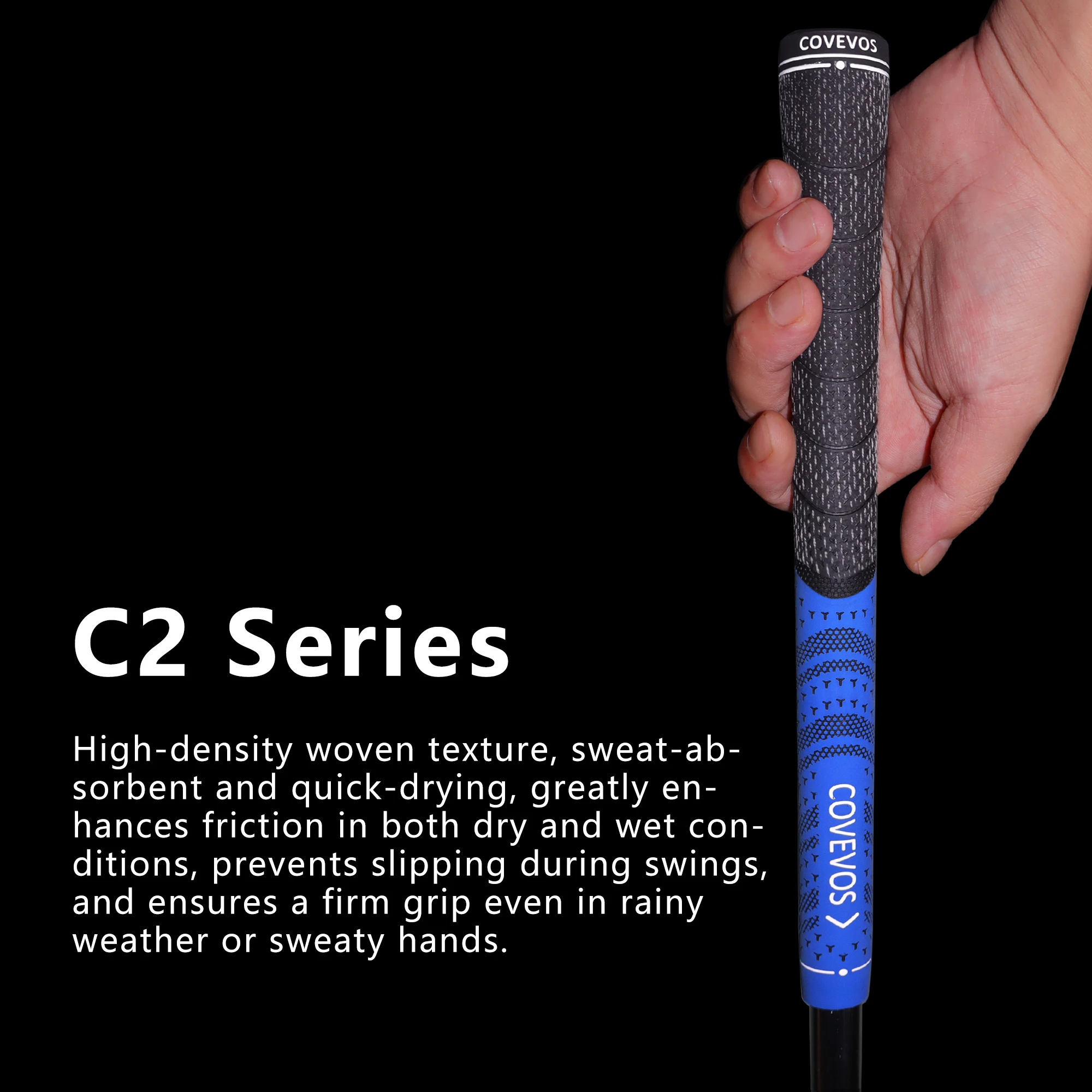 New Golf Grips, Covevos C2 Series, 13-Piece Set, Non-Slip and Wear-Resistant, Enhance Swing Stability, Suitable for All Weather Conditions