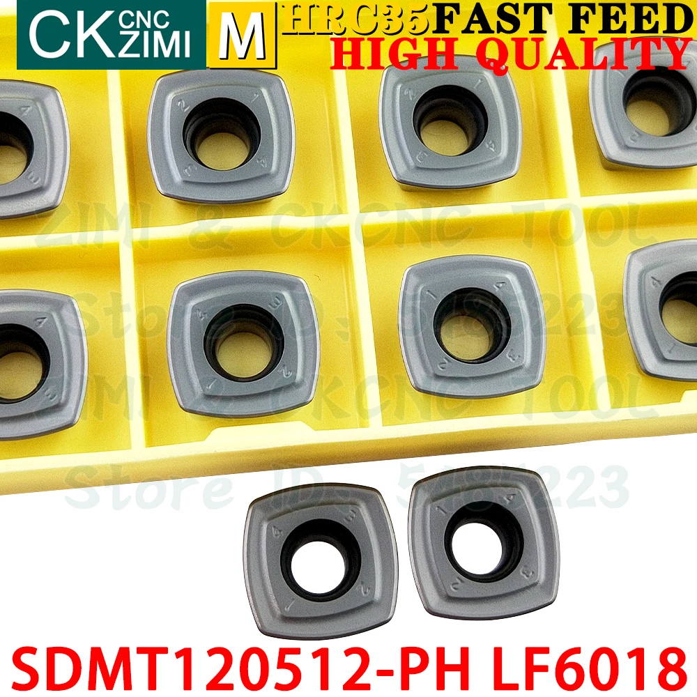 SDMT120512-PH LF6018 SDMT 120512 PH Carbide Inserts fast feed Milling Inserts CNC ASRF12 Indexable Heavy Cutting Milling Tools