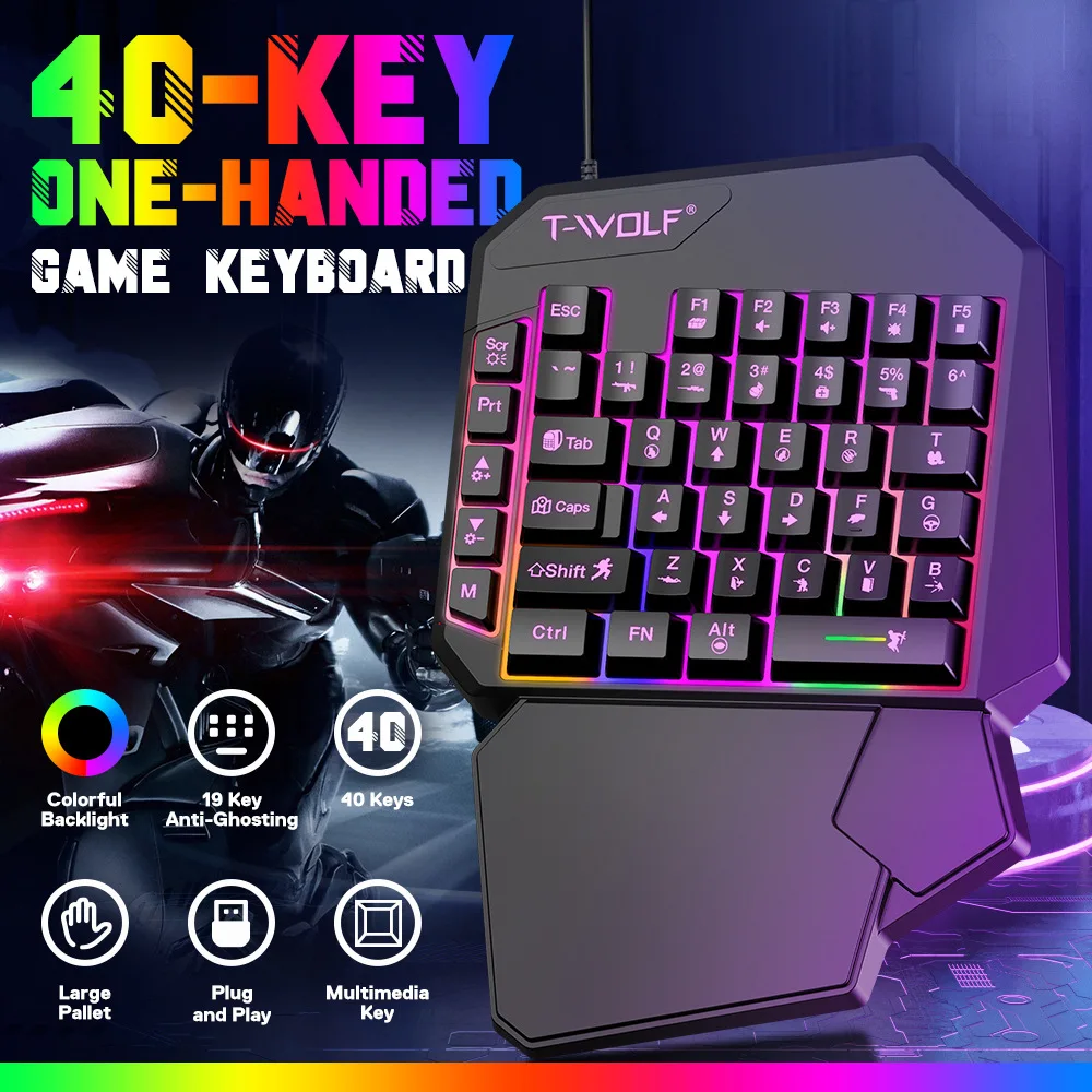 Kit Mobilador Gamer Kit Gaming Keyboard Mouse Mobile Games Converter 5 In 1 Combo One Hand Keyboard Converter Mobile Games TF900