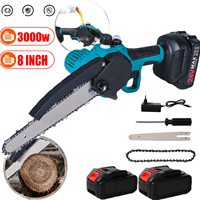 8 Inch Chain Saw Cordless Electric Saw with Oiler Lithium Battery Woodworking Trimming Garden Power Tool For Makita 18V Battery