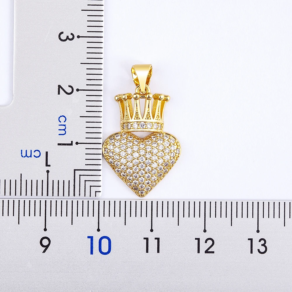 Nidin New Retro Romantic Heart Shape Sparkling Zircon Charm Pendant Necklace For Women Light Luxury  Jewelry Daily Party Gifts