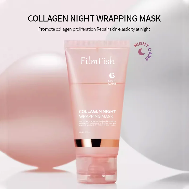 Night Collagen Wrapping Mask Rejuvenation Moisturizing Brightening Korean Face Mask Make Glowy Skin Elasticity Facial Mask