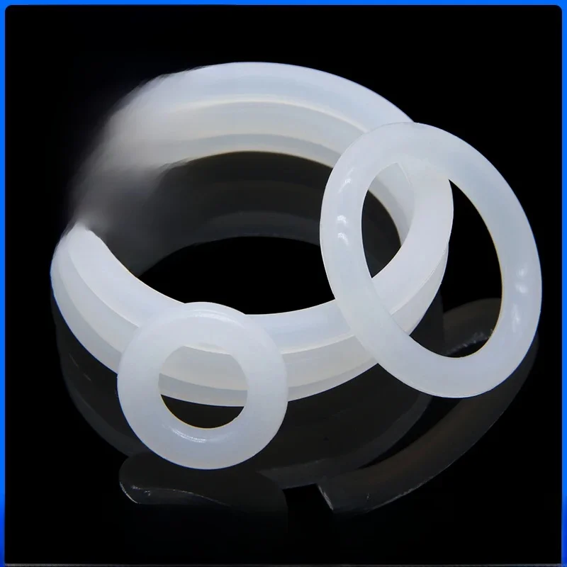 Joint torique en Silicone VMQ blanc de qualité alimentaire, CS 3.5mm OD 10mm ~ 150mm, rondelle étanche ronde en forme de O, 10/50 pièces