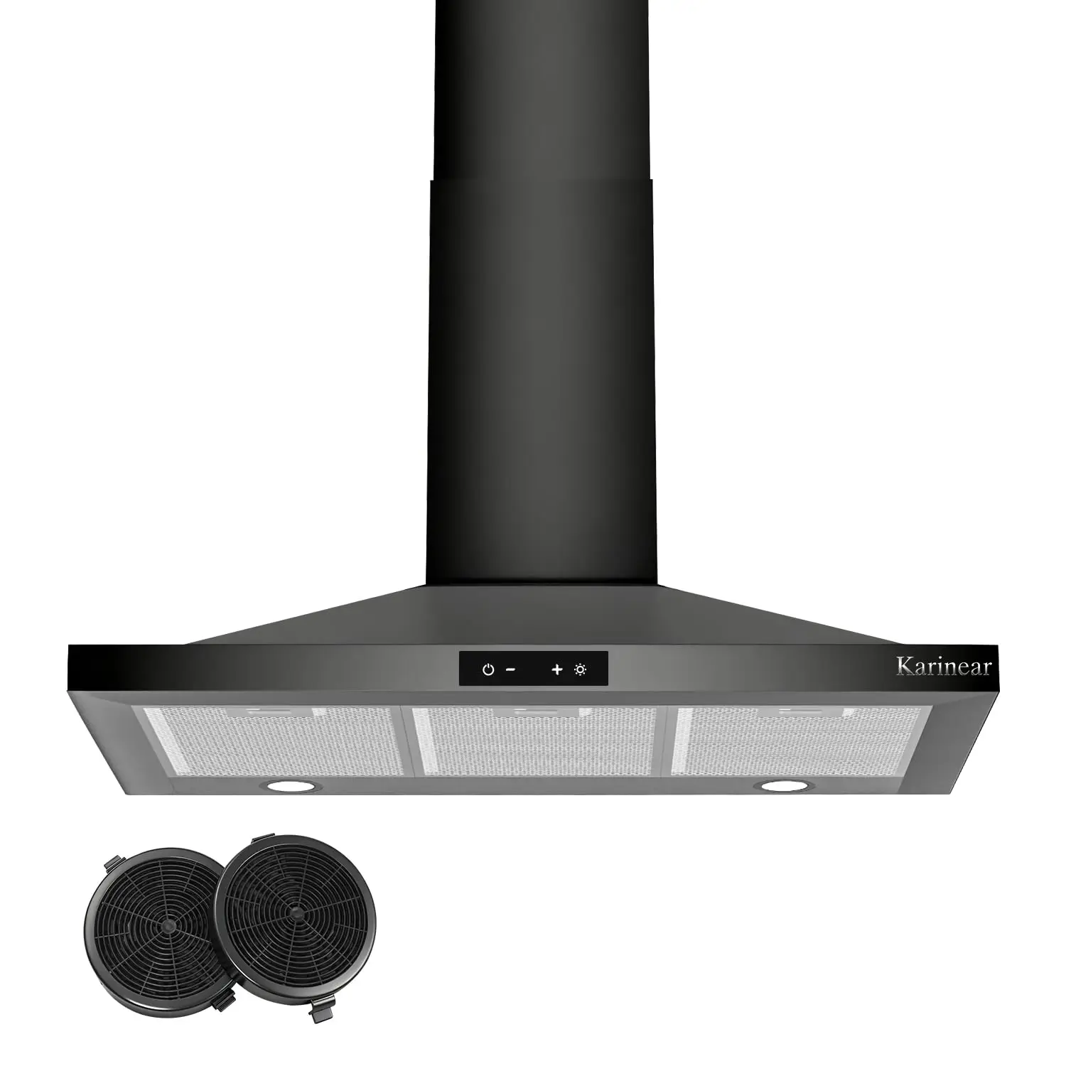 Karinear Appliance Store Karinear Dunstabzugshaube 90 cm Breit, A++ Abzugshaube Umluft & Abluft, 329 m³/h, 3 Stufen, mit CBCF002 Aktivkohlefilter
