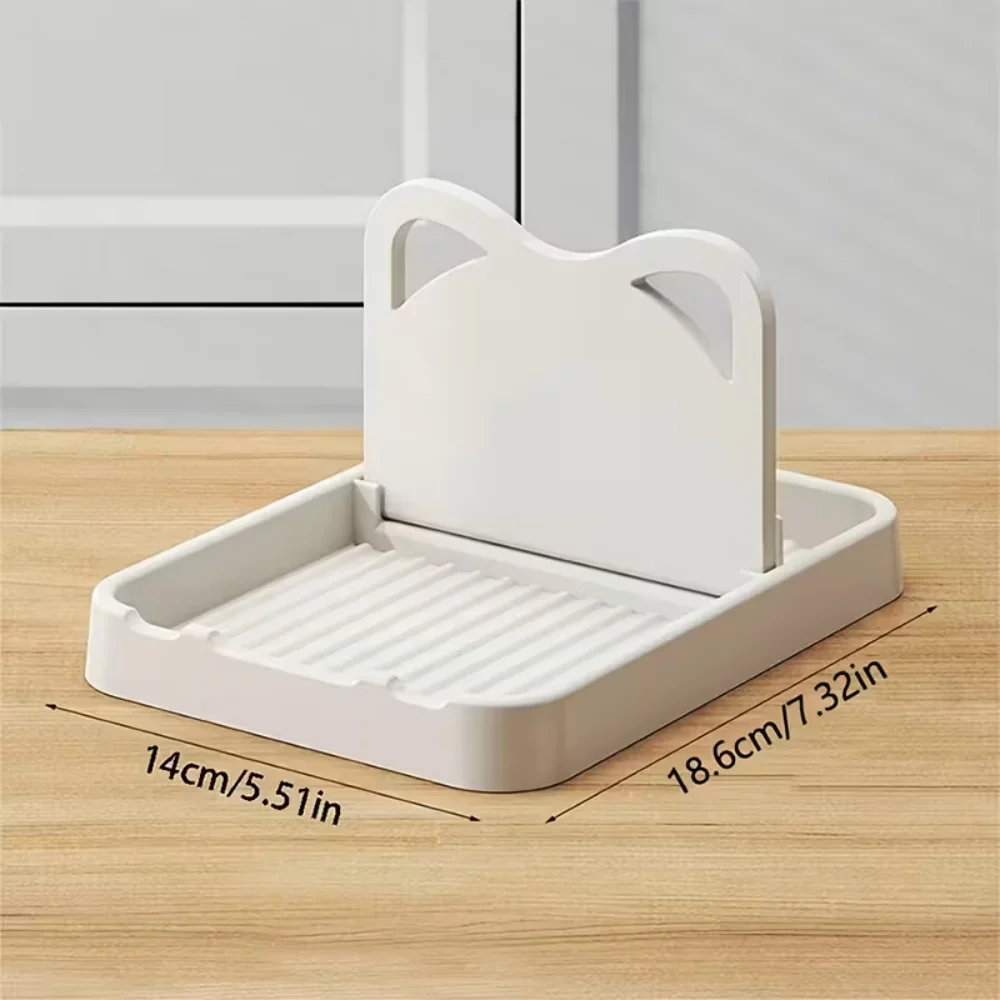 Kitchen Counter Spoon Rack - Pot Lid Rack and Spoon Rack - Multi-Purpose Small Tools to Keep the Countertop Clean - Silicone Rac