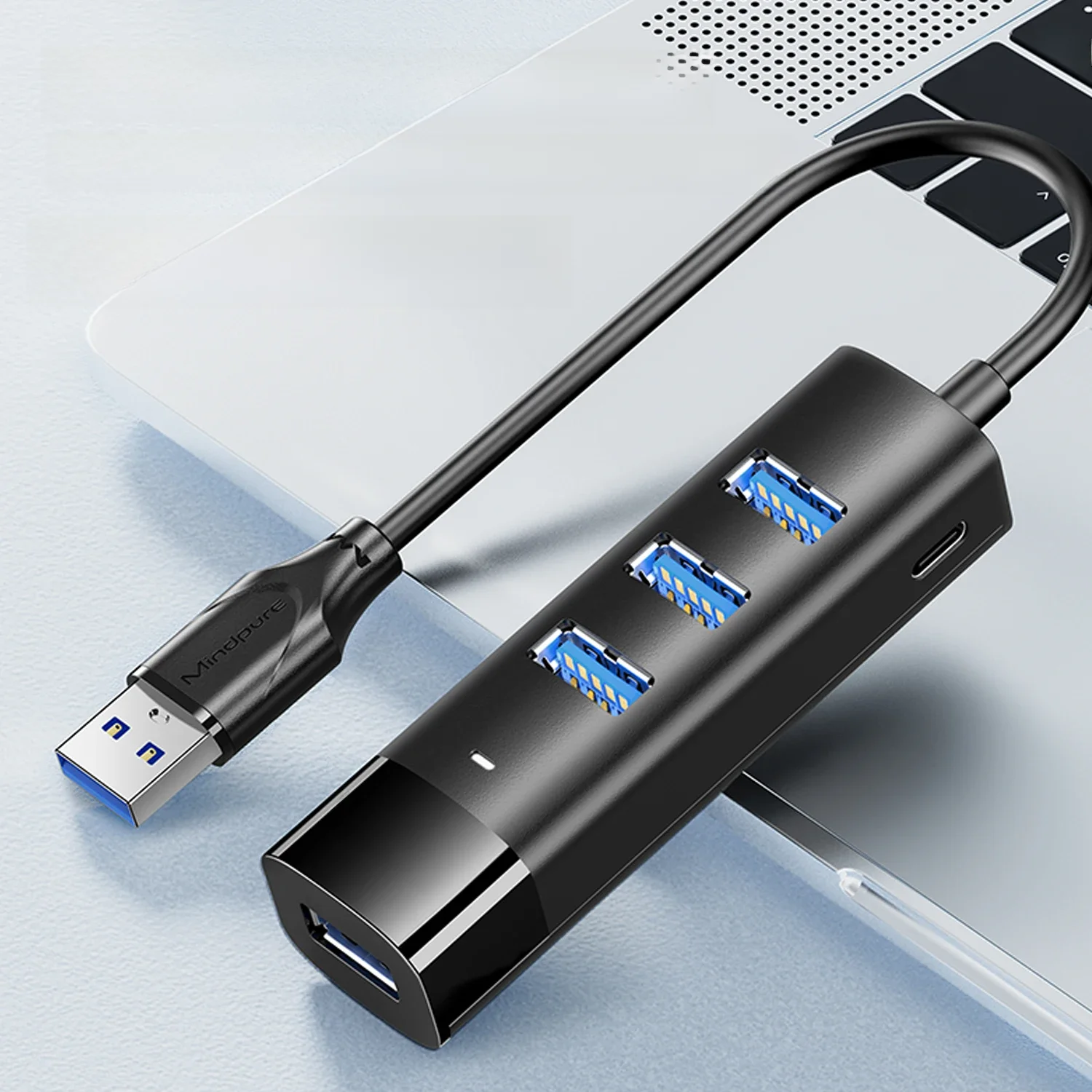 Mindpure USB HUB 3.0 HUB Splitter 4 in 1 with Type C Charge Power for MacBook Pro Lenovo MateBook PC Surface USB Expansion Port