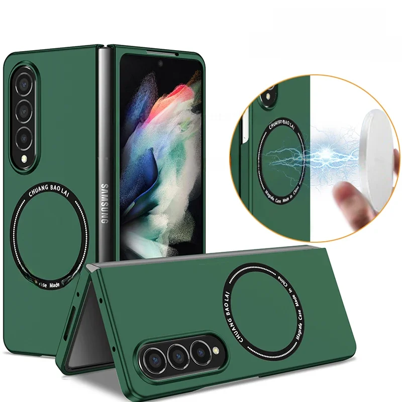 Magnetyczne etui do ładowania bezprzewodowego Samsung Galaxy Z Fold 3 4 5 etui Magsafe odporne na wstrząsy i odciski palców — zdjęcie produktu 7