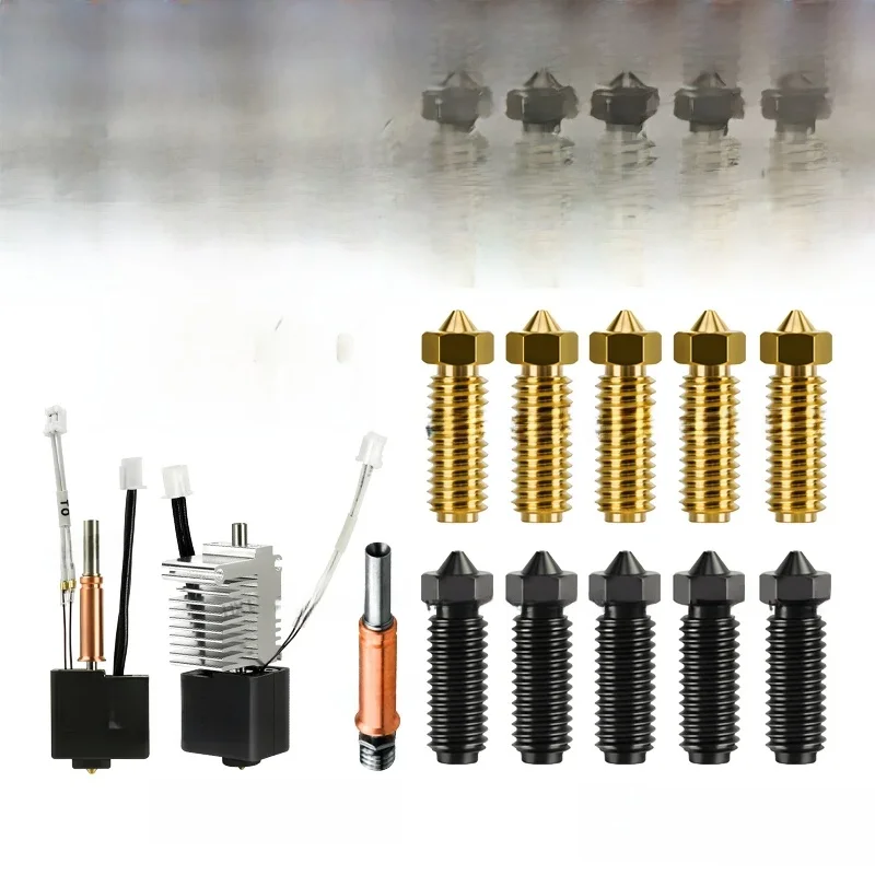 Pour Anycubic Kobra 3 Hotend buse thermistance Tube chauffant 24v 50w bloc chauffant pour Anycubic Kobra 3 Combo buse pièces de rechange