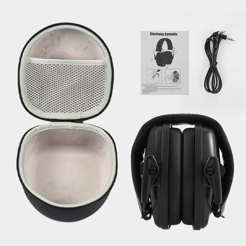 Tactical Electronic Shooting Earmuff Anti-noise Headphone Sound Amplification Hearing Protection Headset Foldable Add Box