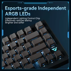 ATK V75 X çalışırken değiştirilebilir kablosuz mekanik klavye Bluetooth/2.4G mod 80 tuşları alüminyum üst kasa RGB ile oyun klavyesi