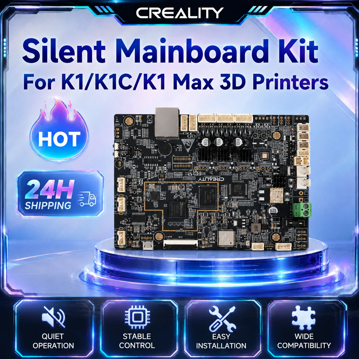 

Creality K1/K1C/K1 Max Silent 3D Printers Mainboard Kit Replacement 3D Printer Accessories