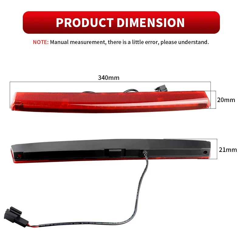 3rd High Brake Light Fit for VW Golf 5 V GTI R32 3RD Tail lights 1K8945087D Black Red 5K6945087C VW Scirocco 2009-2016 Rear lamp