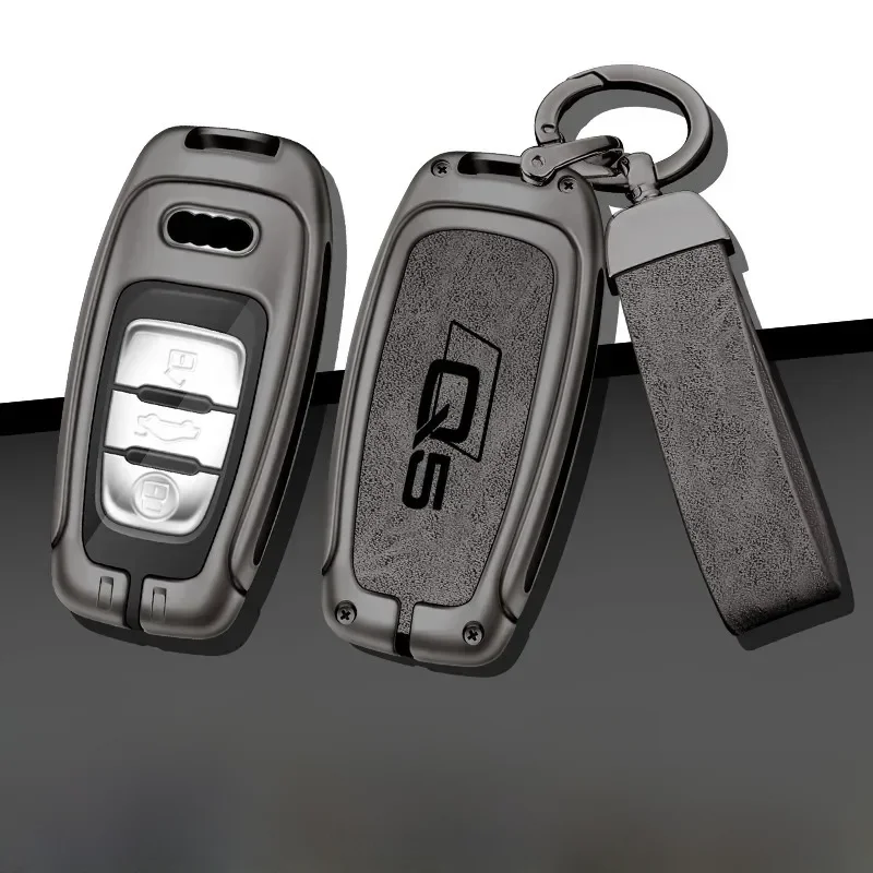 Étui de clé de voiture en alliage de zinc pour Audi Q5, protecteur de télécommande pour Audi série complète Q5 A4 horizon A7 A5, accessoires de couverture de clé de voiture