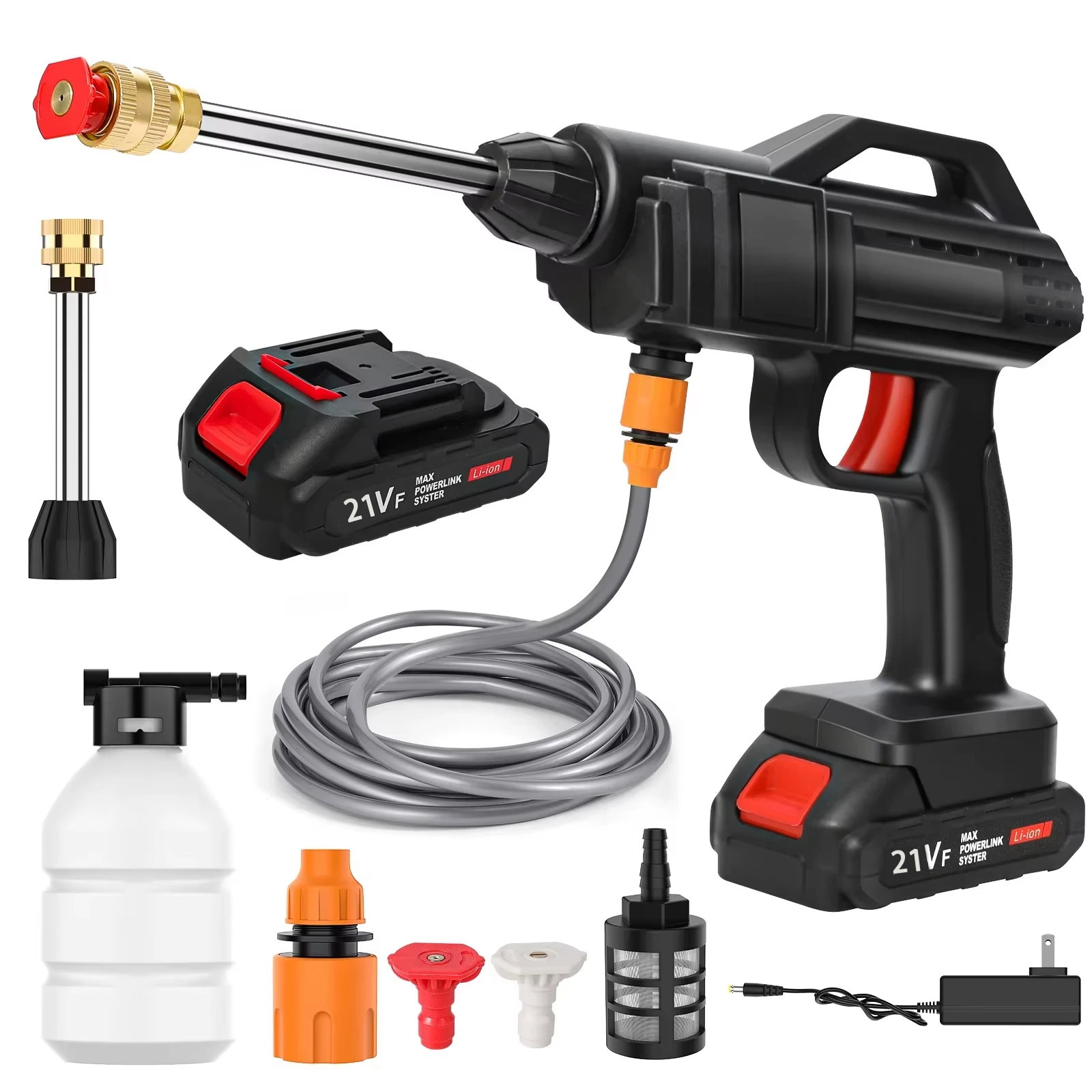 50Bar Draadloze Hogedrukreiniger Wasmachine Spray Waterpistool Wasstraat Druk Water Reinigingsmachine voor Makita 21V Batterij