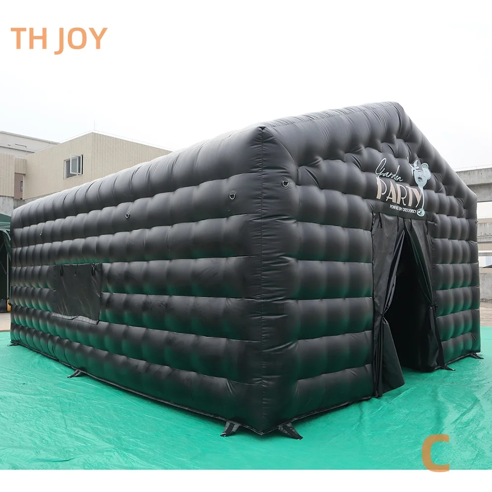 Por navio à porta, boate inflável comercial de PVC, barraca de discoteca inflável ao ar livre personalizada de 7x5m para festa
