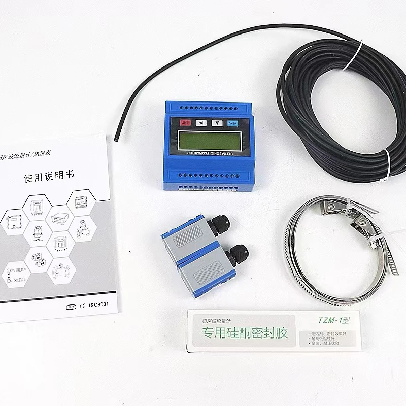 Imagem -06 - Não-wired Ultrasonic Flow Sensor Clamp Economia Flow Meter Dn50 a Dn700 Dn300 a Dn6000