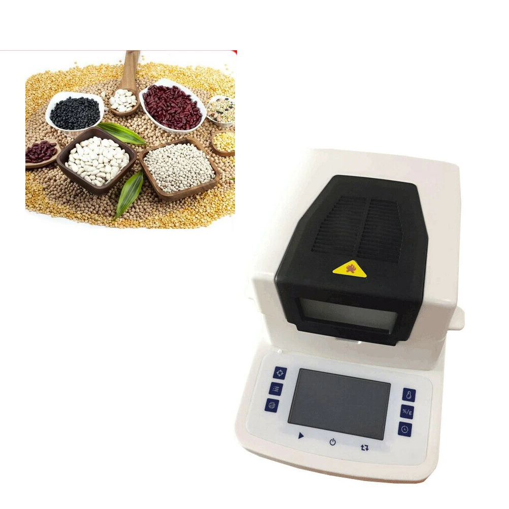 Digital Halogen Heating Moisture Meter Tester Granule Moisture Analyzer Instrument With Range 50g For Corn Grain Tea Food Etc