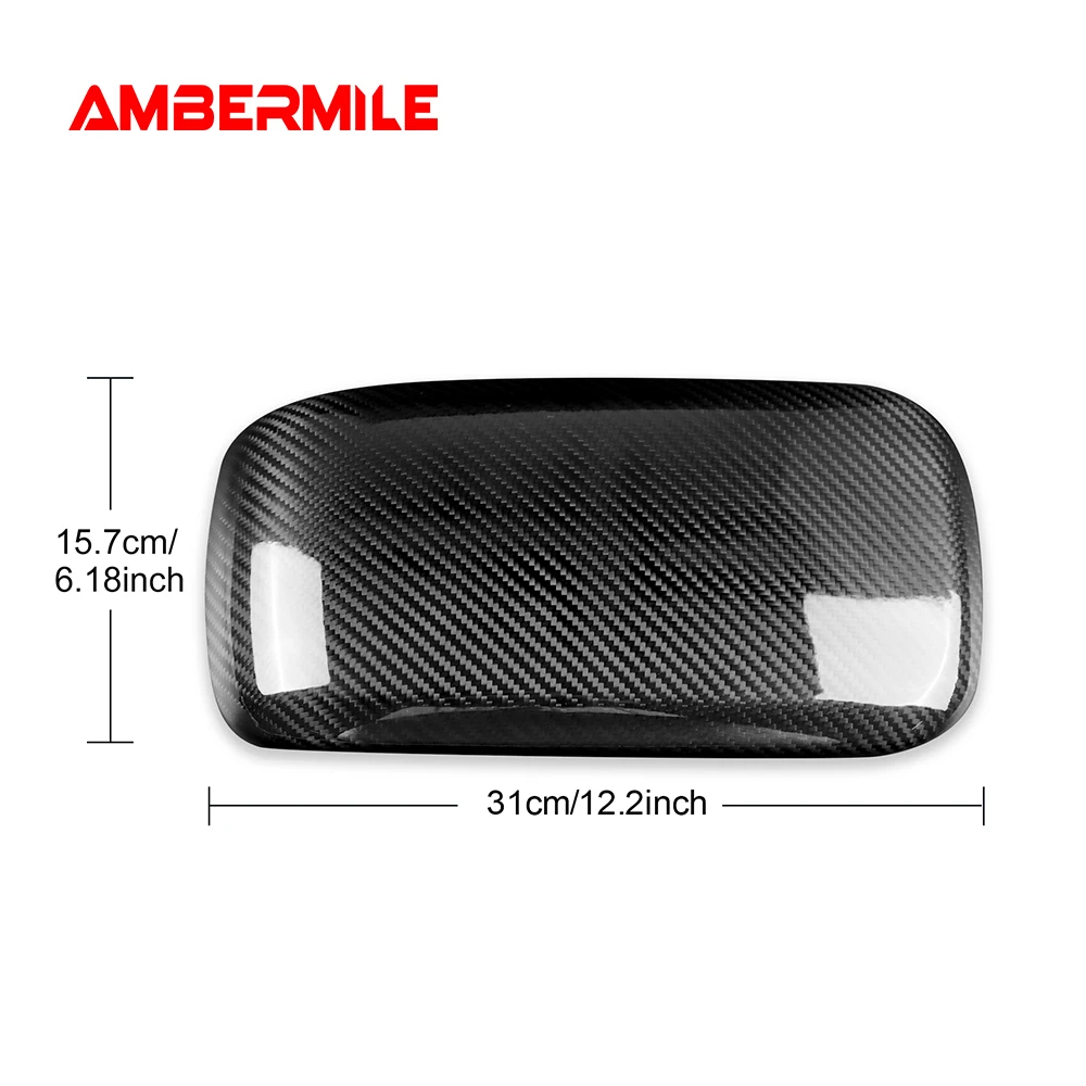 Real Carbon Fiber Hard for BMW Mini Countryman F60 2017-2022 Accessories Car Armrest Storage Box Protective Cover Interior Trim