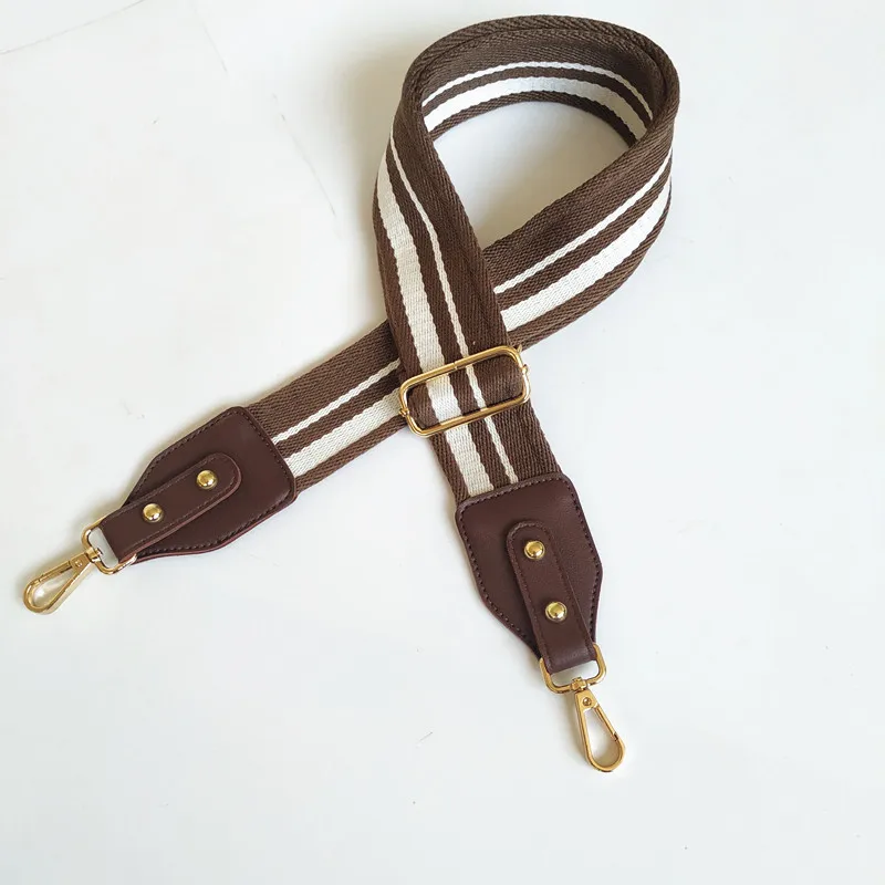 Crossbody Shoulder Bag Strap Handle Canvas Solid Color Leather Stripe Belt Bag Replacement Adjustable DIY Part Decorative Straps