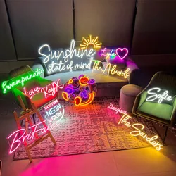 Custom Neon Sign Personalised Can Private Indoor Outdoor For Wedding Decoration Business Logo Bar Neon Lights DIY Japanese Anime