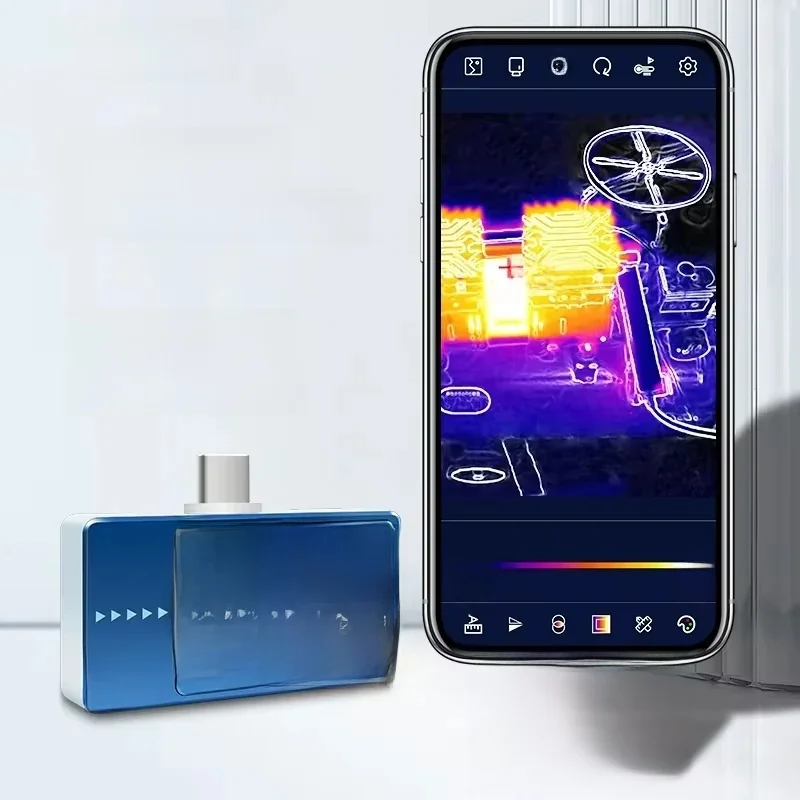 TOOLTOP T7PRO Widoczna i kamera termowizyjna na podczerwień 256x192 Kamera termowizyjna z systemem Android Podwójny obiektyw Fusion Urządzenie elektryczne Inspekcja HVAC — zdjęcie 2