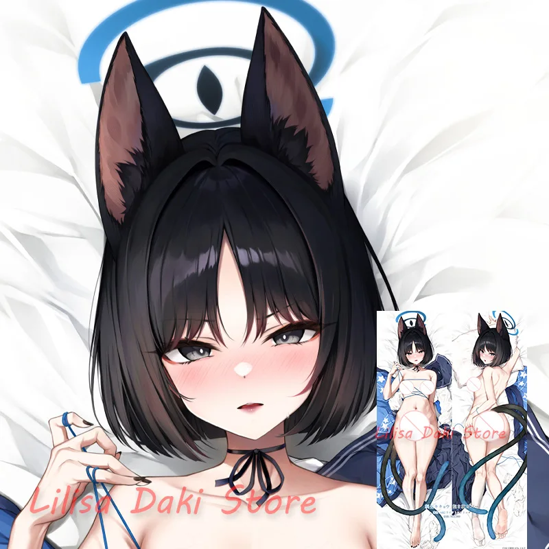 

Наволочка для подушки Dakimakura Kikyou (синий архив) с аниме, двусторонняя наволочка с принтом в натуральную величину, подарки